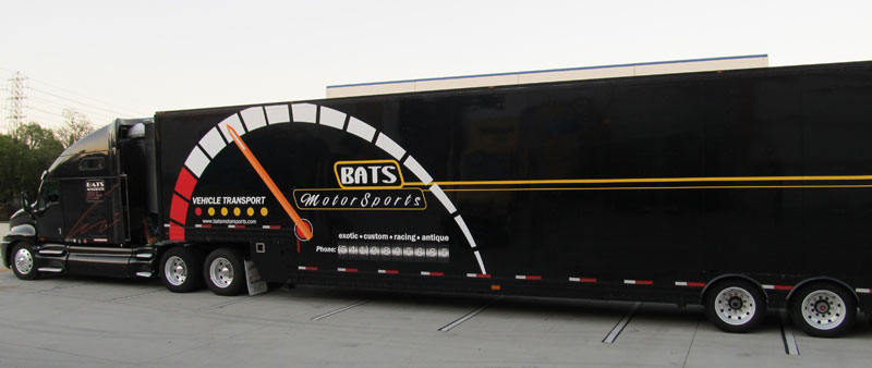 Motor Sport Mobile Transportation in Truck Wrap