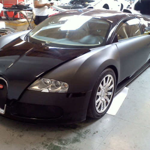 Black matte Bugatti Veyron Custom Wrap